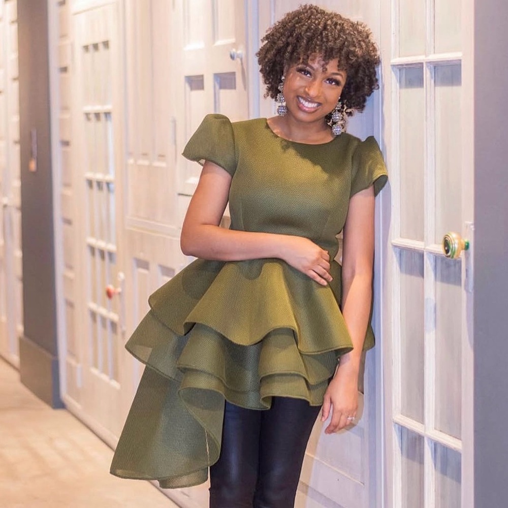 Kaela Kay Dark Green Scuba Top